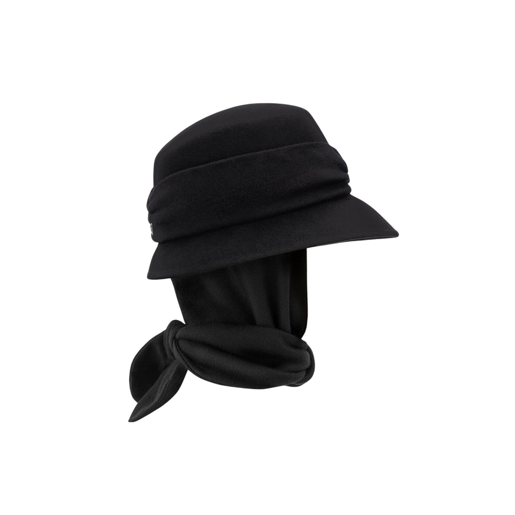 Eric Javits Scarf 'Agatha' Black Wool Hat Size OS