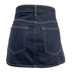 Reformation Denim Blue Hazel Mini Skirt Size 27