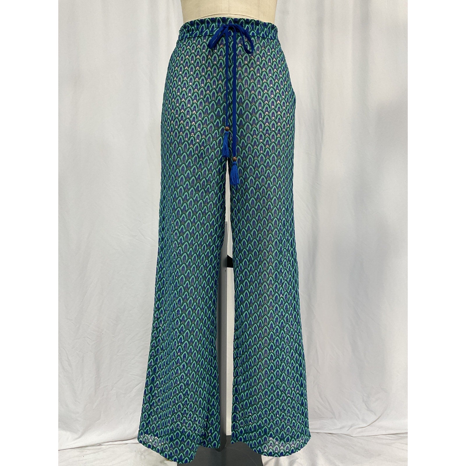 House Of Harlow 1960 x Revolve 'Saskia' Blue Polyester Pant Size S