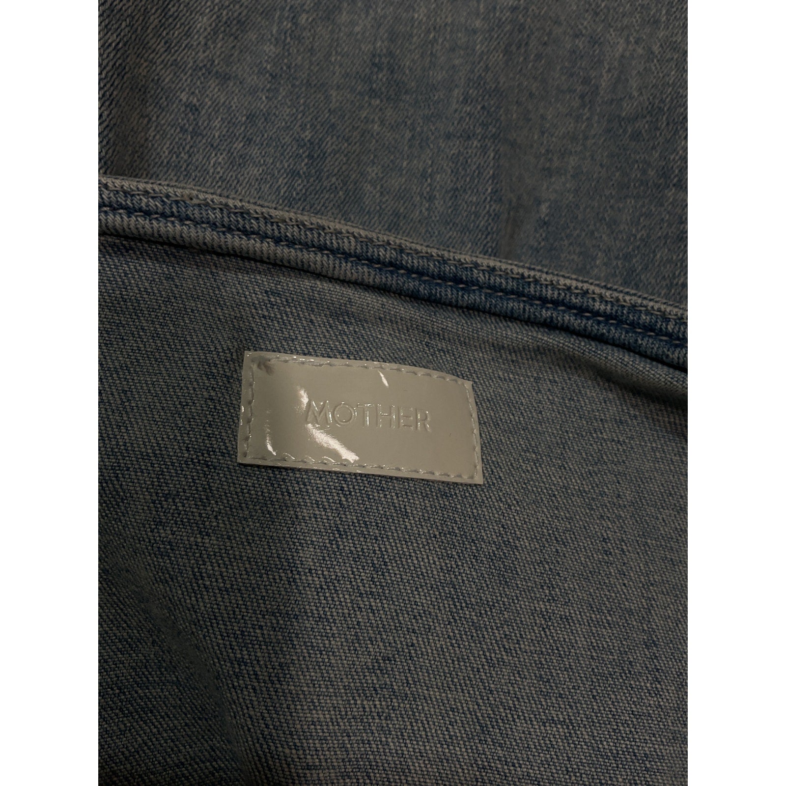 Mother 'The Ruffle' Blue Mini Raw Edge Denim Skirt Size 28