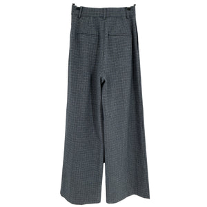 L'Academie Tailored Blue High Waist Plaid Trousers Size XS