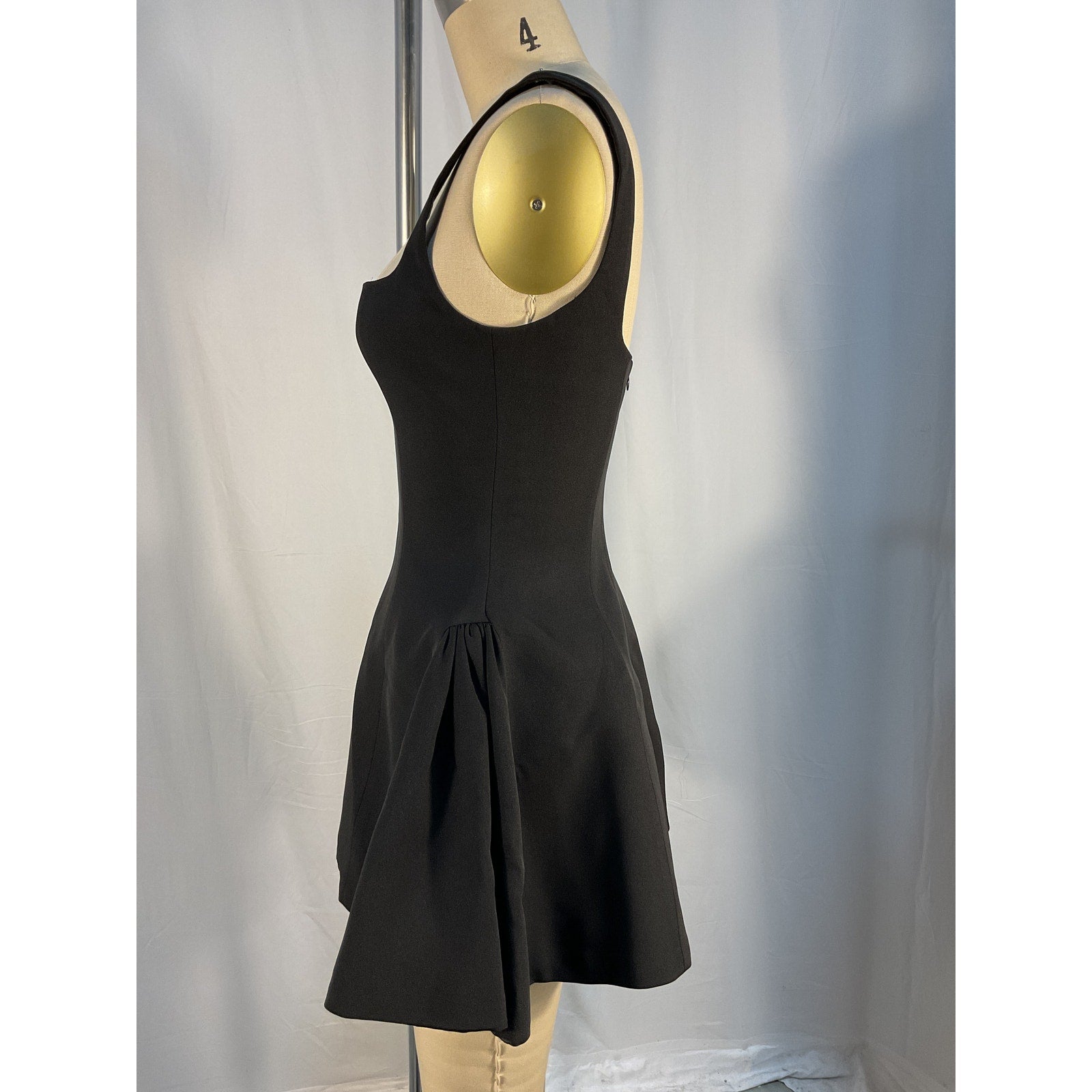 Mirror Palais 'The Ingenue' Black Silk Satin Mini Dress Size S