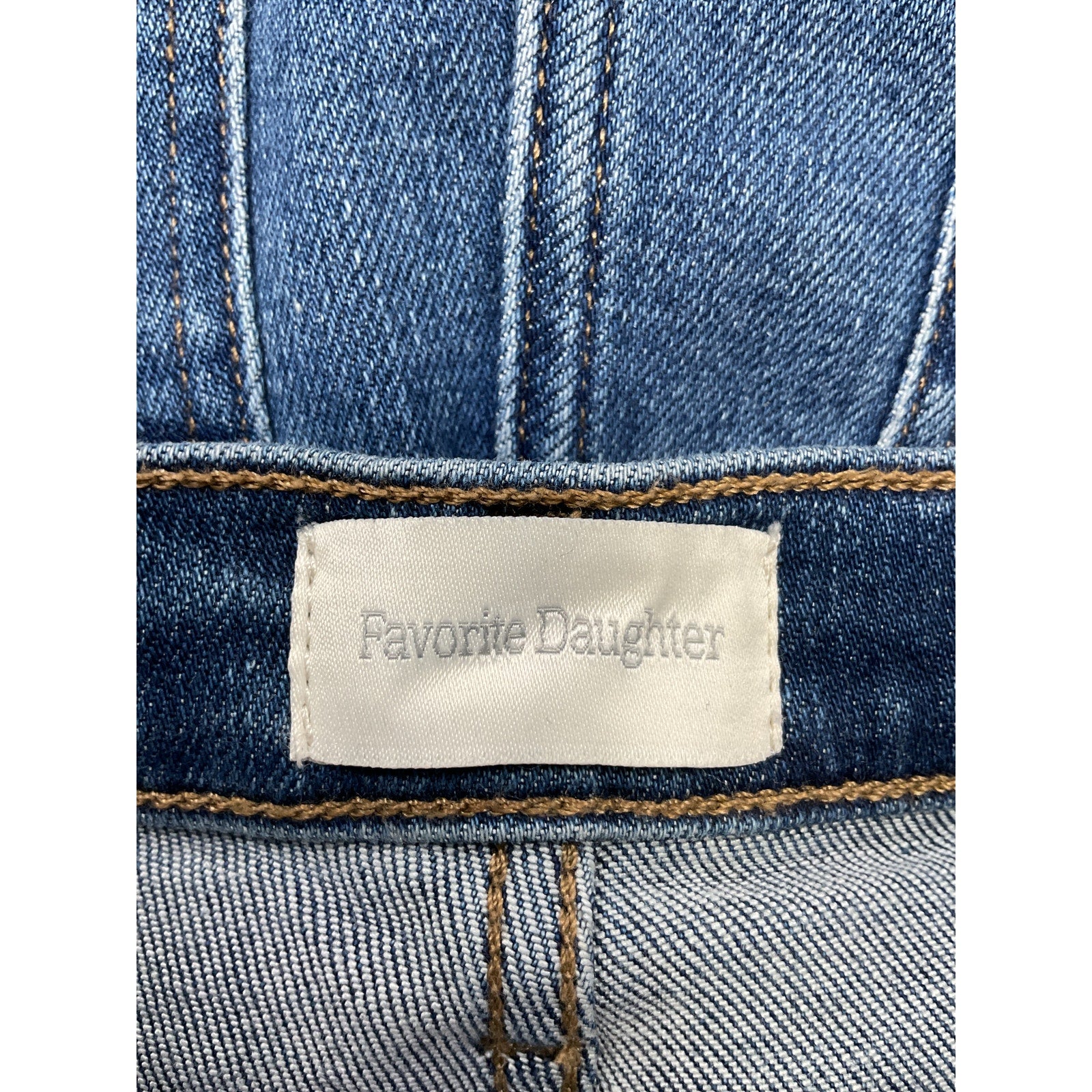 Favorite Daughter Blue Cotton High-Rise Wide Leg Denim Jean Size 24