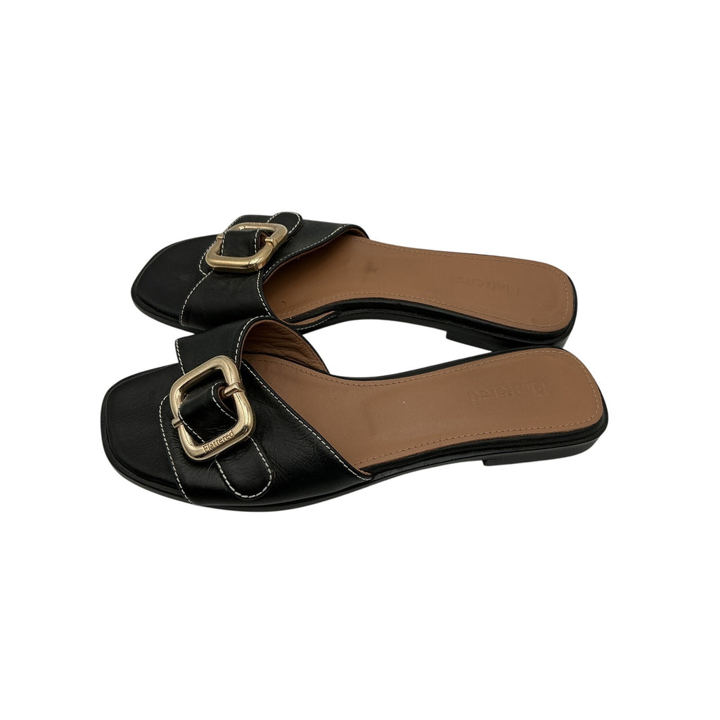 Flattered 'Mimi' Black Leather Sandal Size 38
