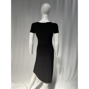 Norma Kamali 'Sweetheart' Black Side Drape Dress Size S