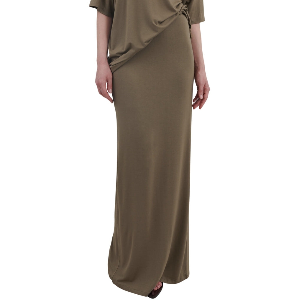 The Frankie Shop 'Ella' Green Viscose Maxi Skirt Size S