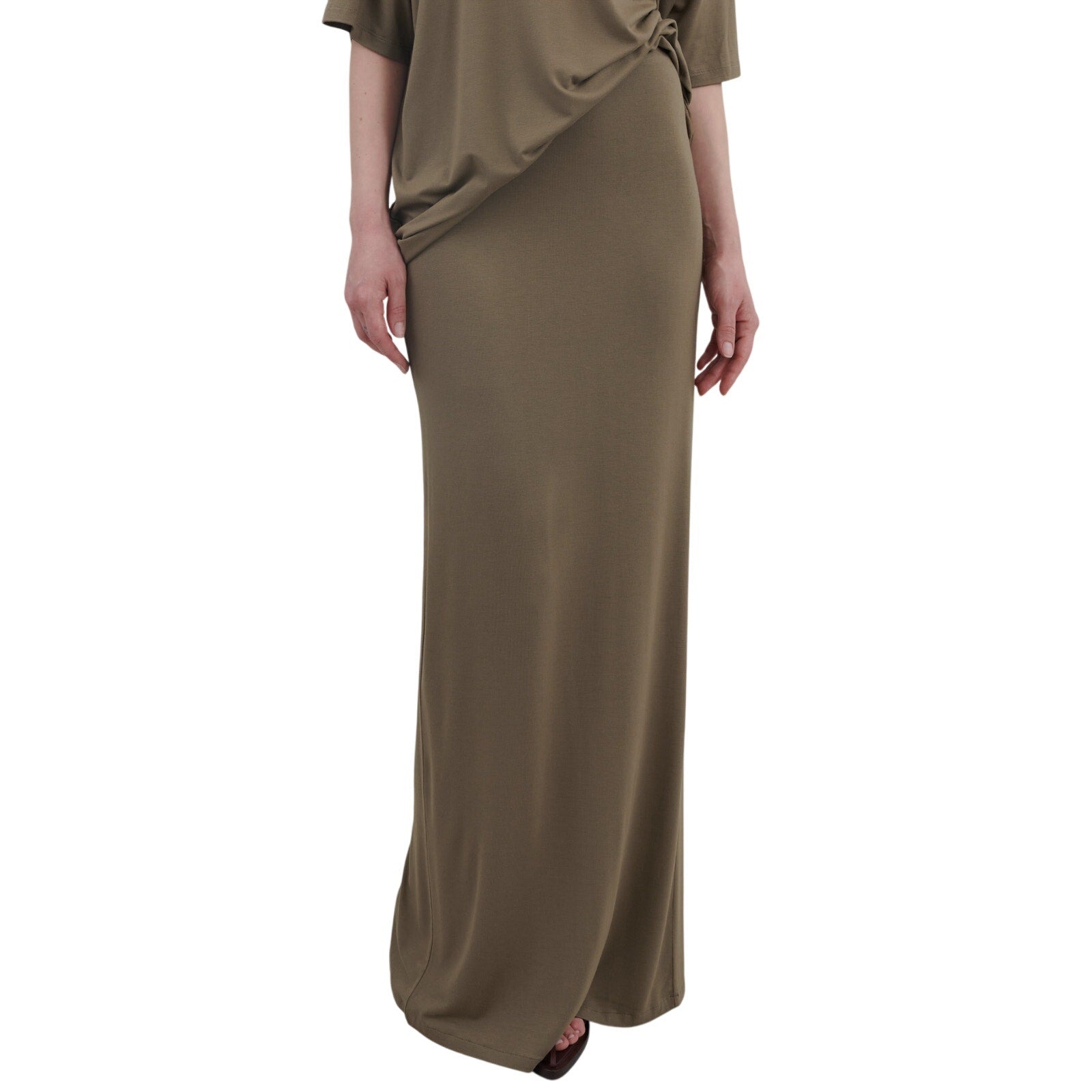 The Frankie Shop 'Ella' Green Viscose Maxi Skirt Size S