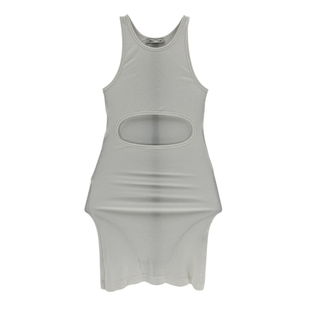 Sandy Liang 'Riblet' White Rayon Tank Mini Dress Size XXS