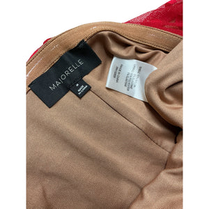 Majorelle Ruched Red Brady Dress Size M