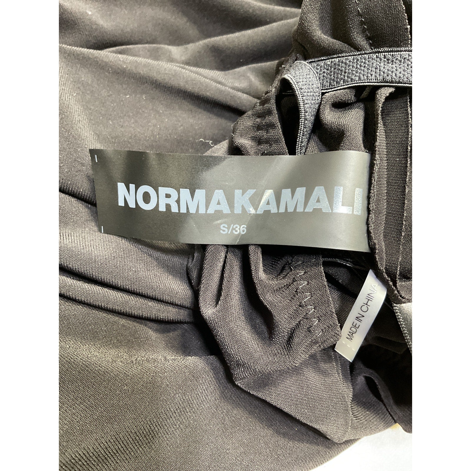 Norma Kamali Black Polyester Sleeveless X Straight Leg Jumpsuit Size S - NWT