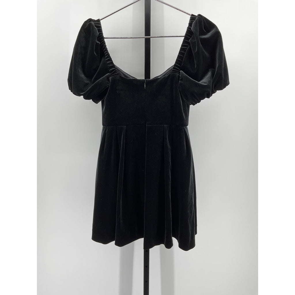 Self-Portrait 'Sweetheart' Black Polyester Mini Dress Size 4