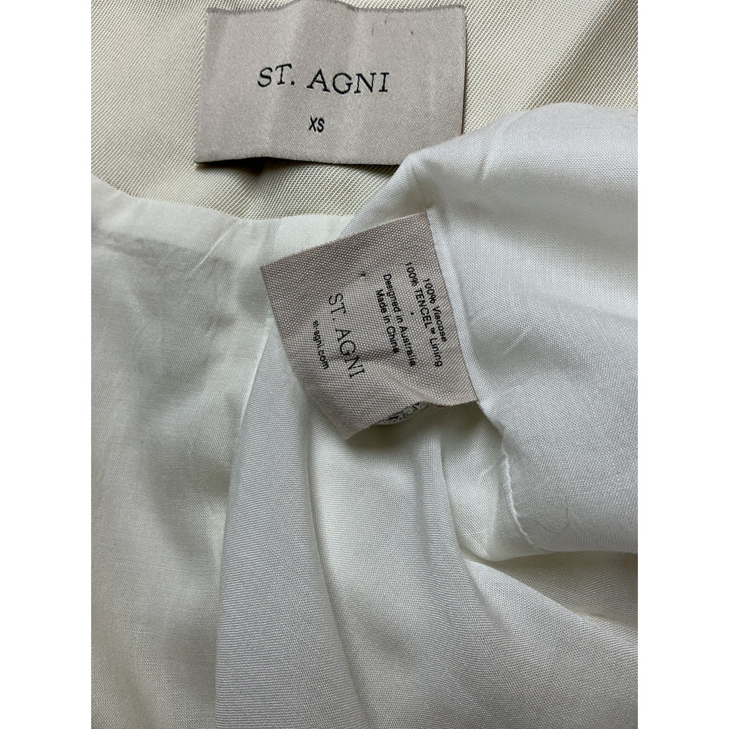 St. Agni 'Helm' White Viscose Vest Size XS