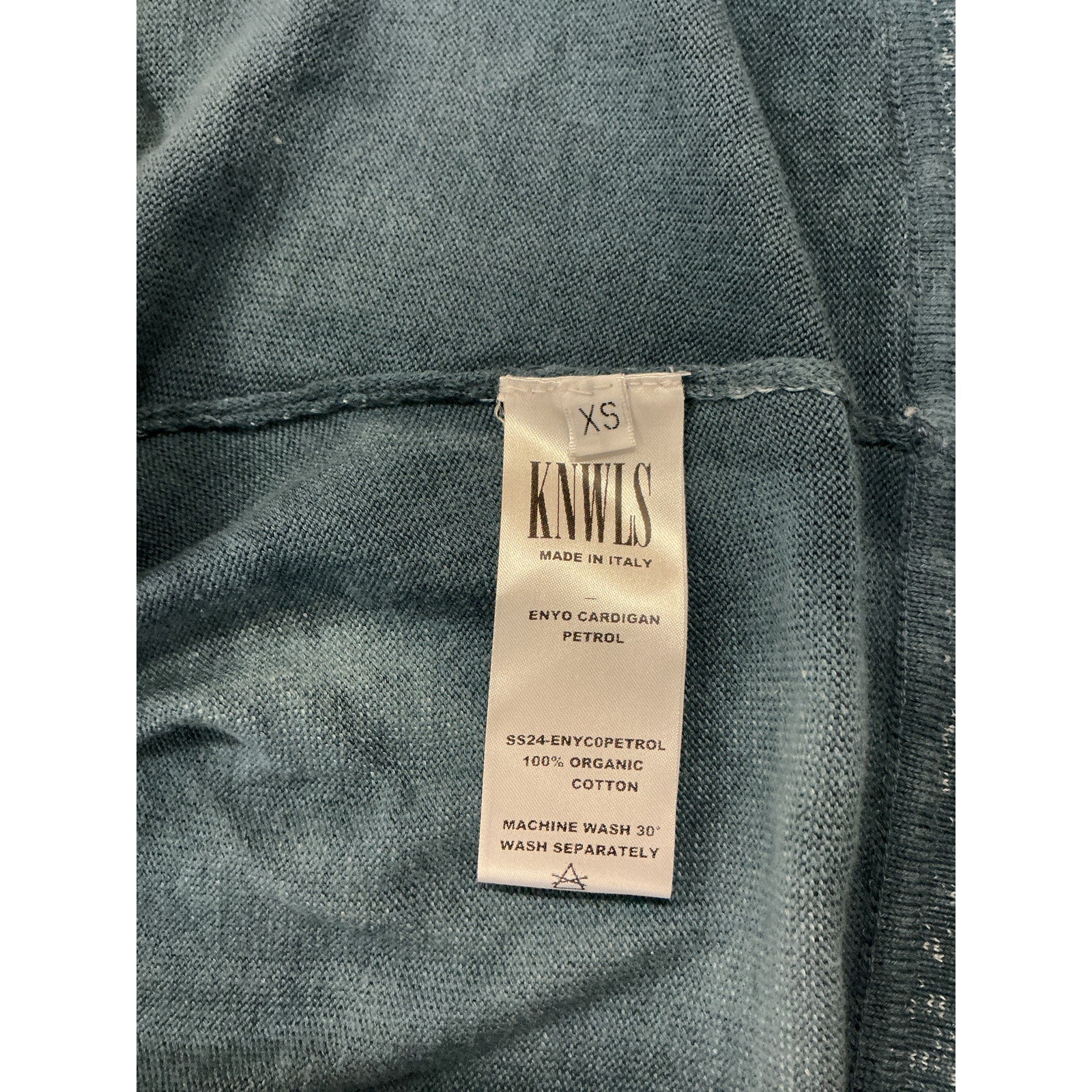 Knwls 'Enyo' Blue Cotton Long Sleeve Cardigan Size XS - NWT