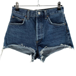Agolde Distressed Blue Mila Denim Shorts Size 26