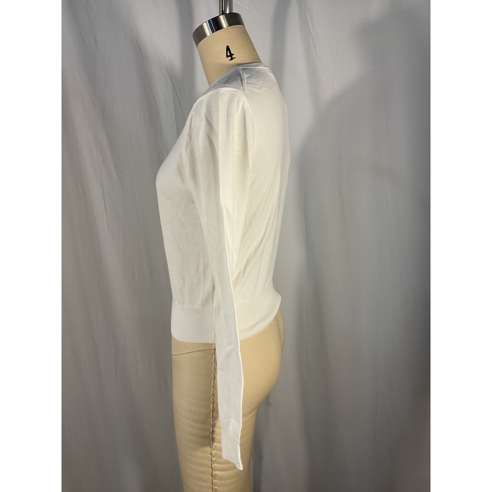 White + Warren White Crewneck Button Cardigan Size XS - NWT