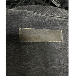 Grlfrnd Fringed Black Freya Denim Jacket Size L
