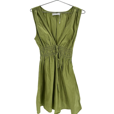 Faithfull The Brand Smocked Green San Michele Dress Size L
