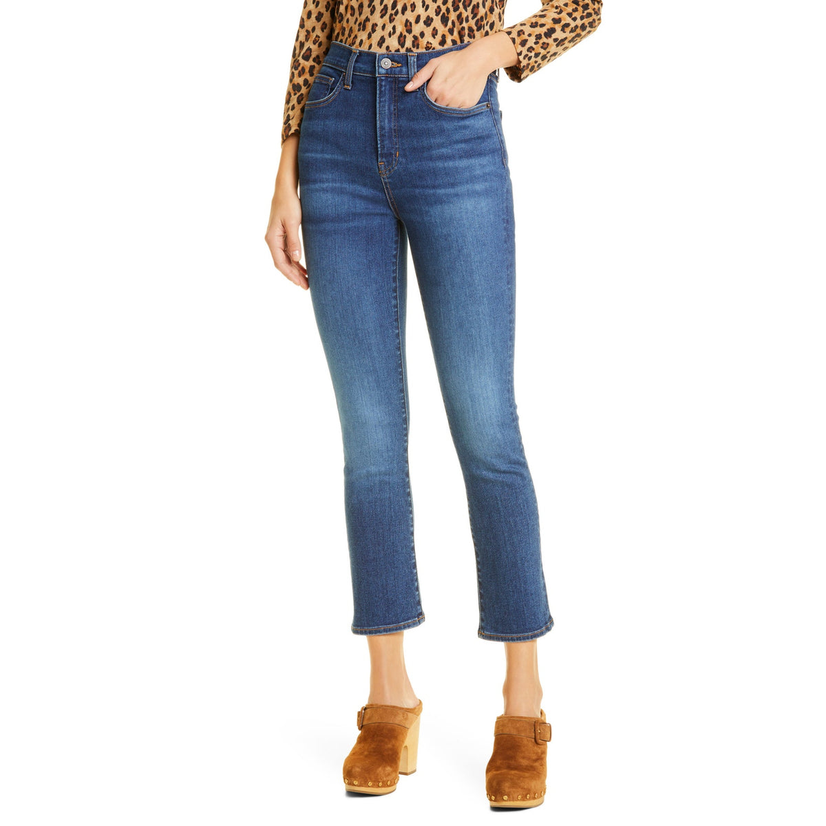 Veronica Beard High Rise Bright Blue Carly Denim Jeans Size 24