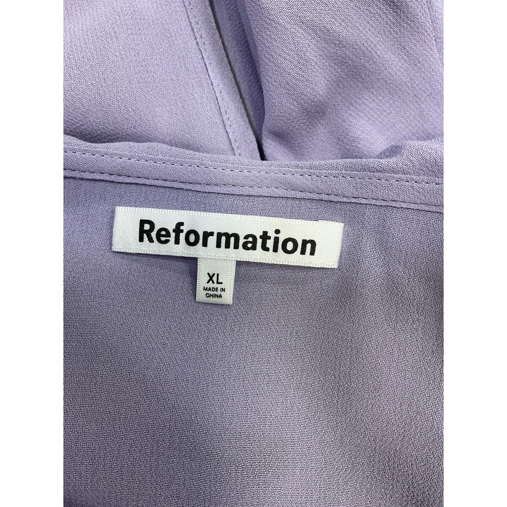 Reformation 'Lissy' Purple Top Size XL