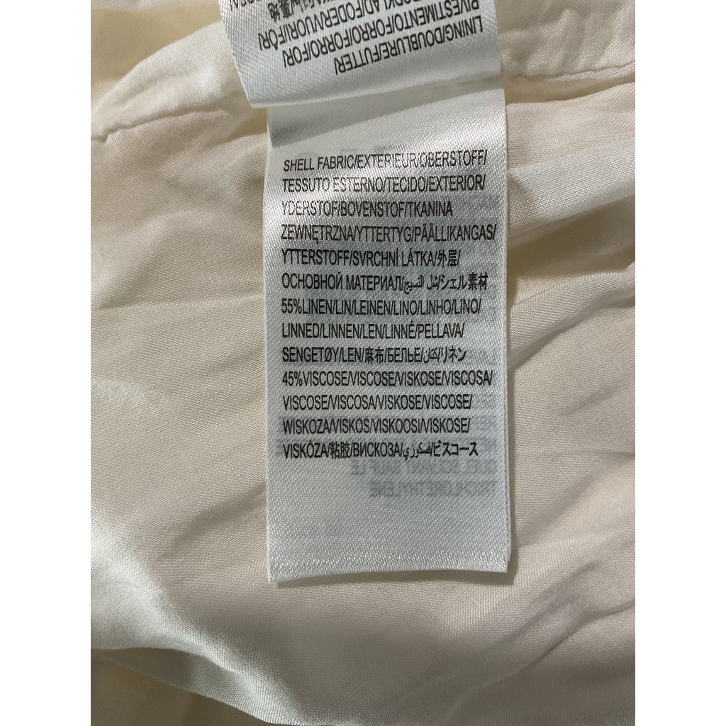 Farm Rio Cut Out White Linen Midi Dress Size XS