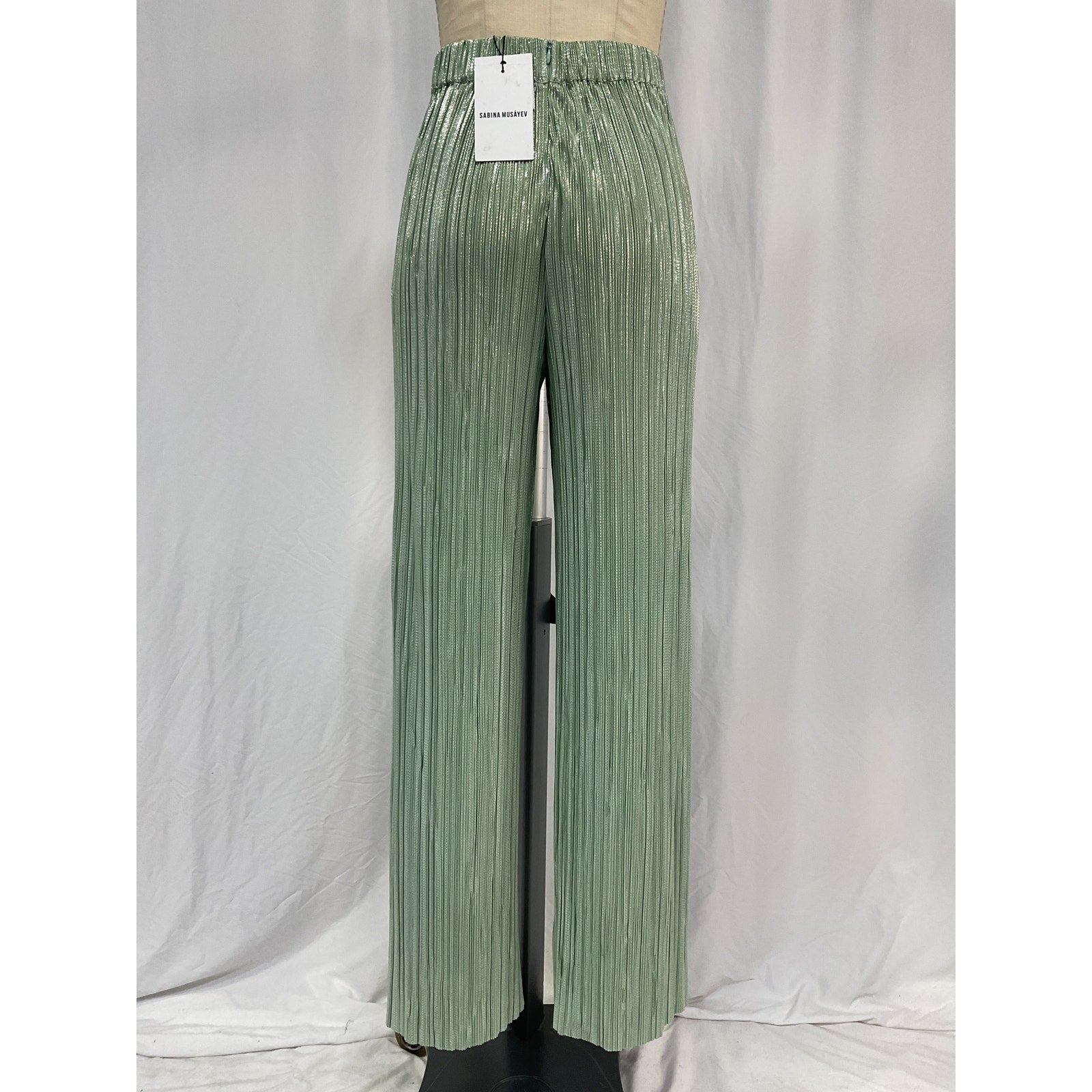 Sabina Musayev 'Ross' Green Polyester Pants Size XS - NWT