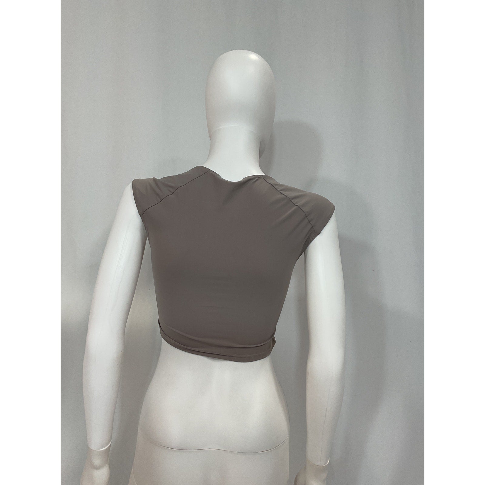Alix Nyc 'Nadine' Grey Square Neck Crop Top Size S