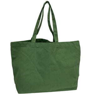Sézane Canvas Green California Mon Amour Tote Bag