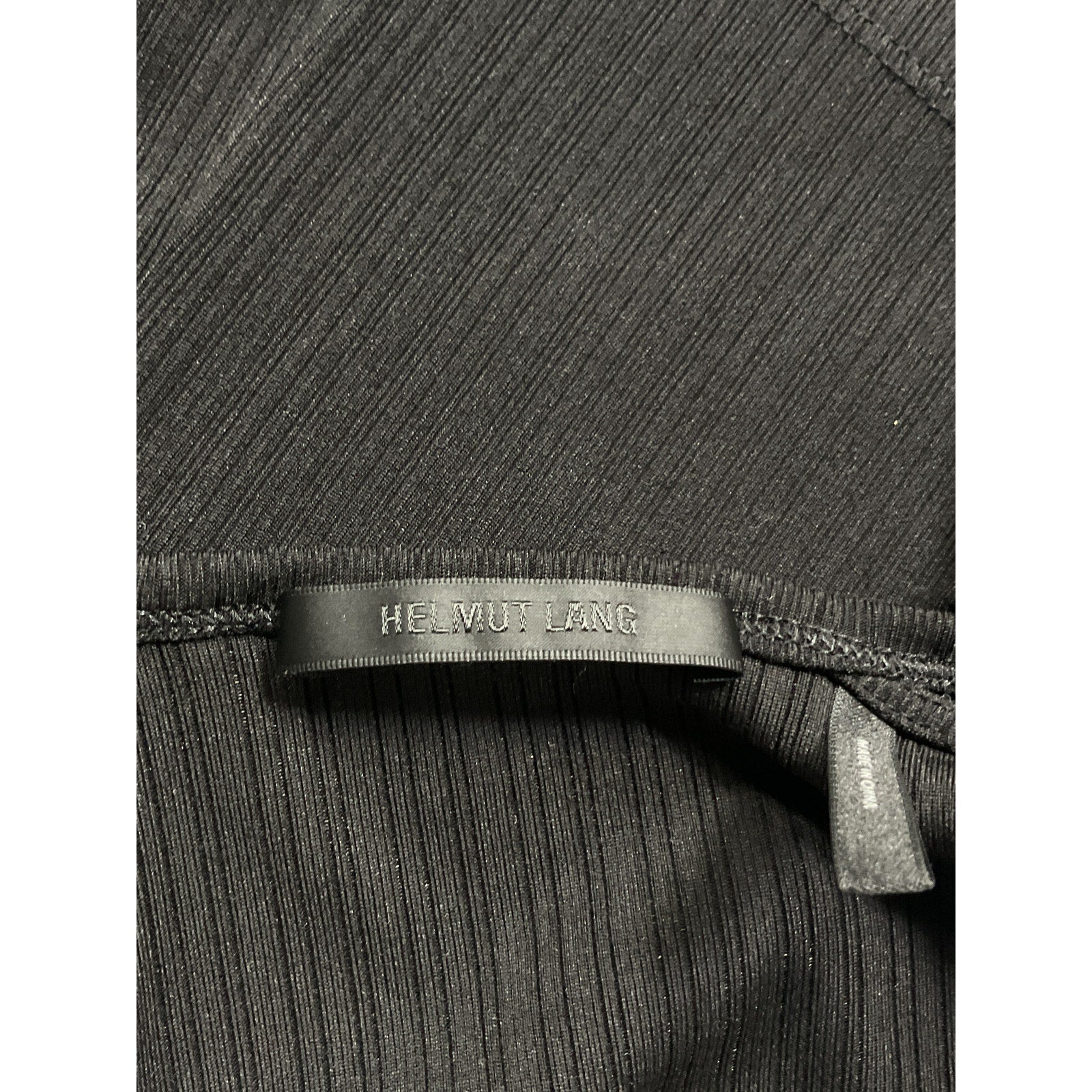 Helmut Lang Square Neck Black Long Sleeve Cardigan Size S