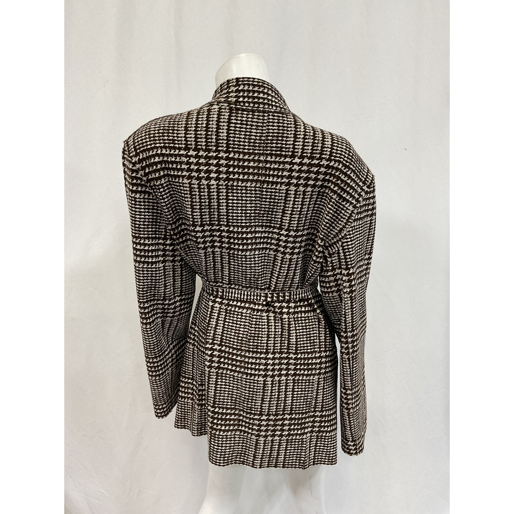 Norma Kamali 'Oversized' Black Crepe Single Breasted Jacket Size M