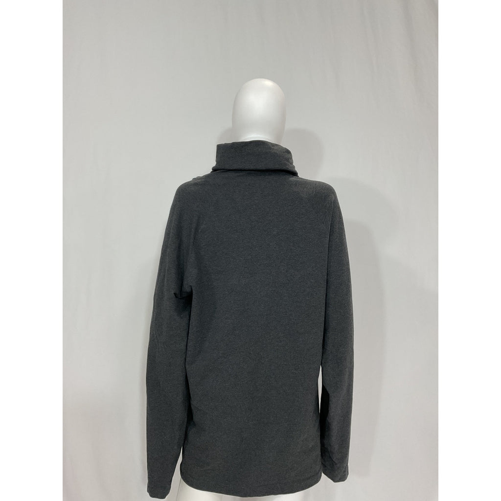 Norma Kamali Oversized 'Raglan' Grey Sleeve Turtleneck Mini Dress Size XS