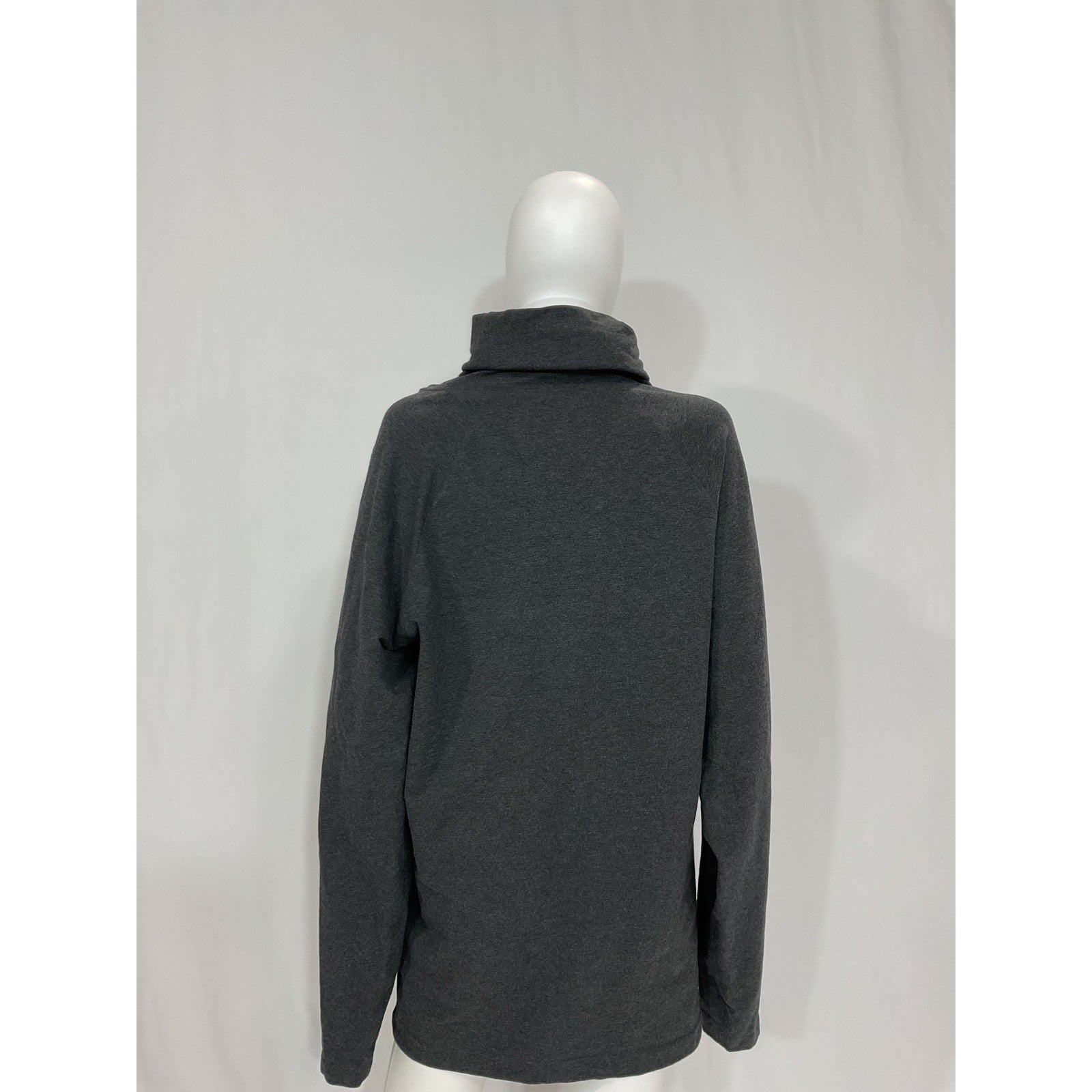 Norma Kamali Oversized 'Raglan' Grey Sleeve Turtleneck Mini Dress Size XS