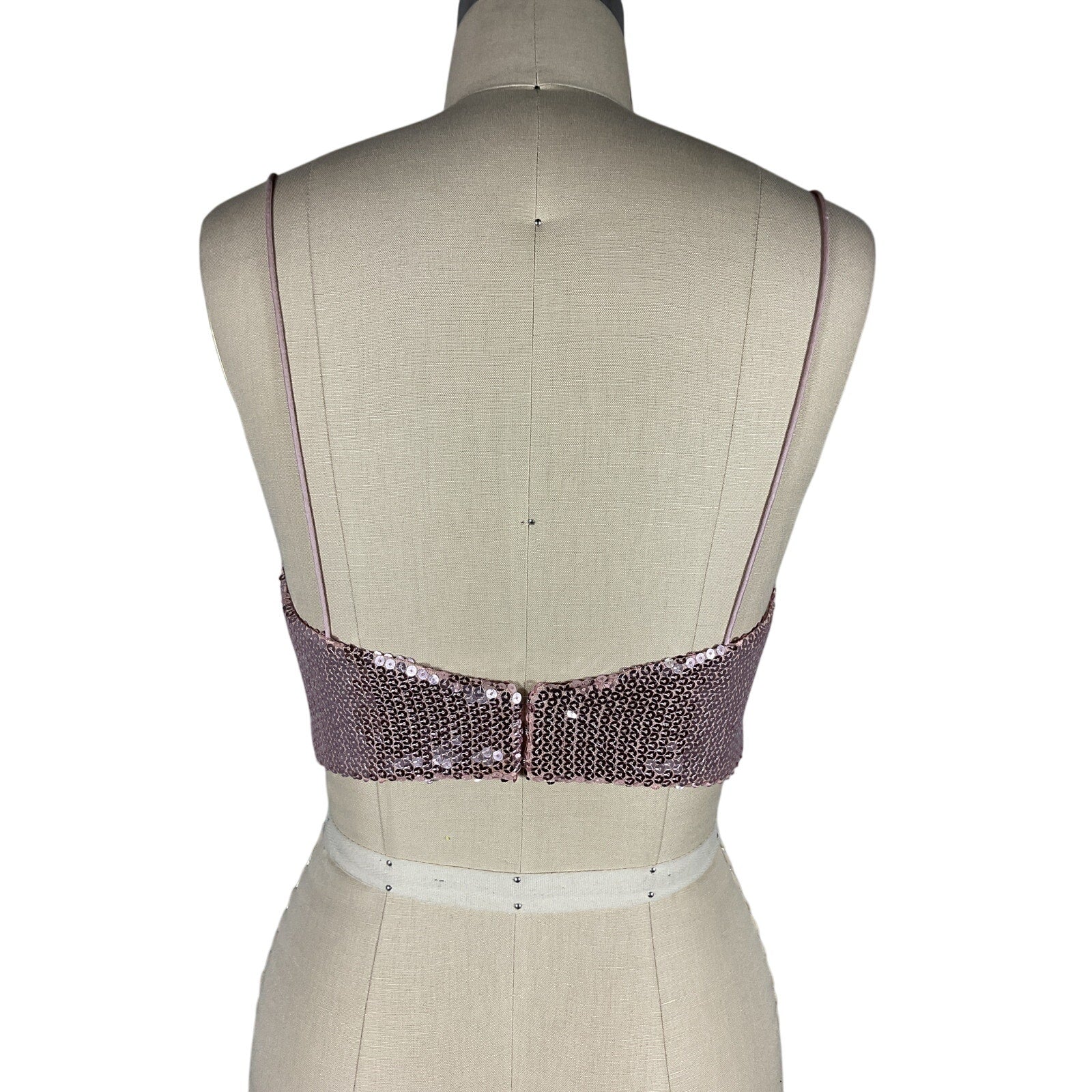 Alex Perry Bikini Pink Viscose Cowl Sequin Drape Top Size 4