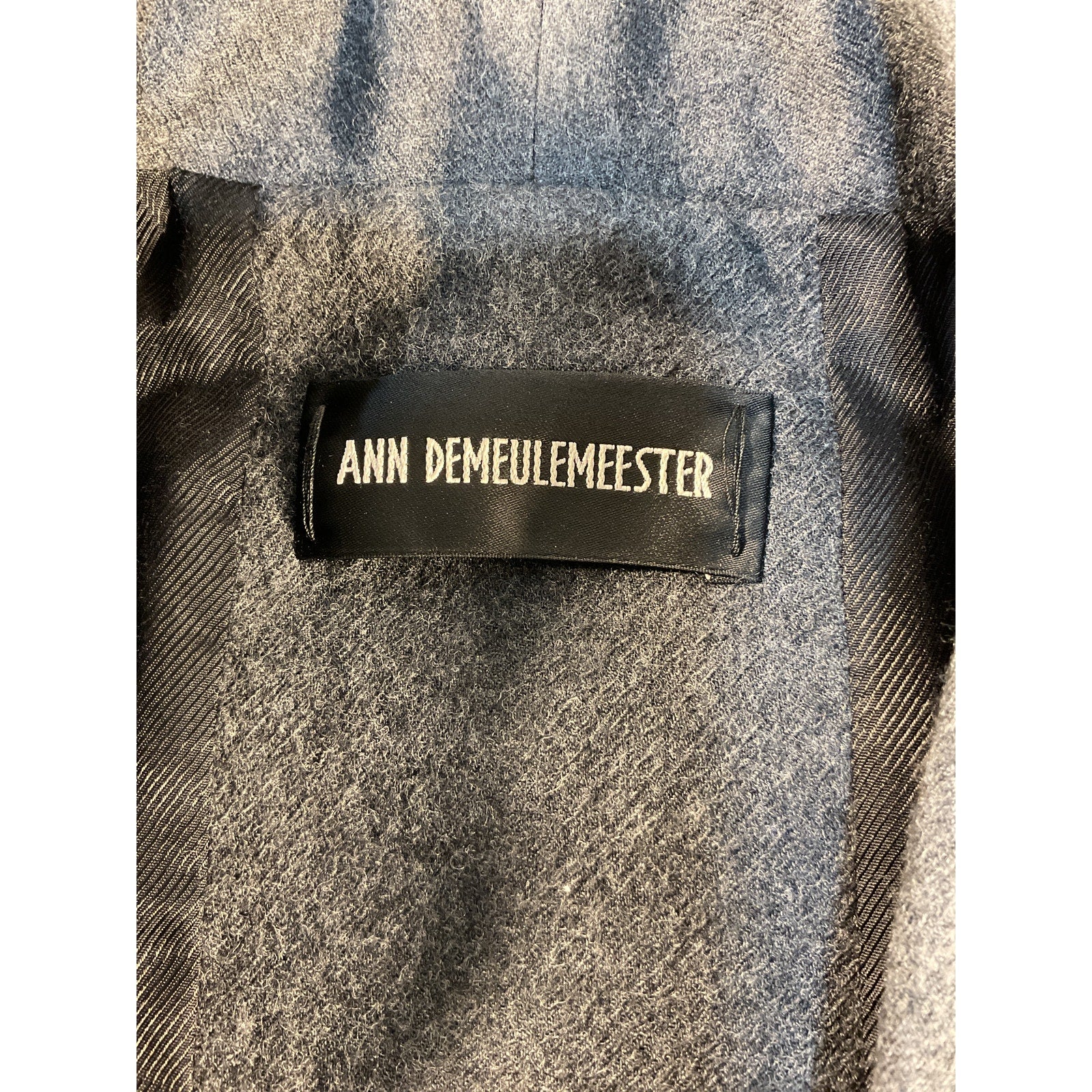 Ann Demeulemeester 'Oversized' Gray Wool Blazer Size M