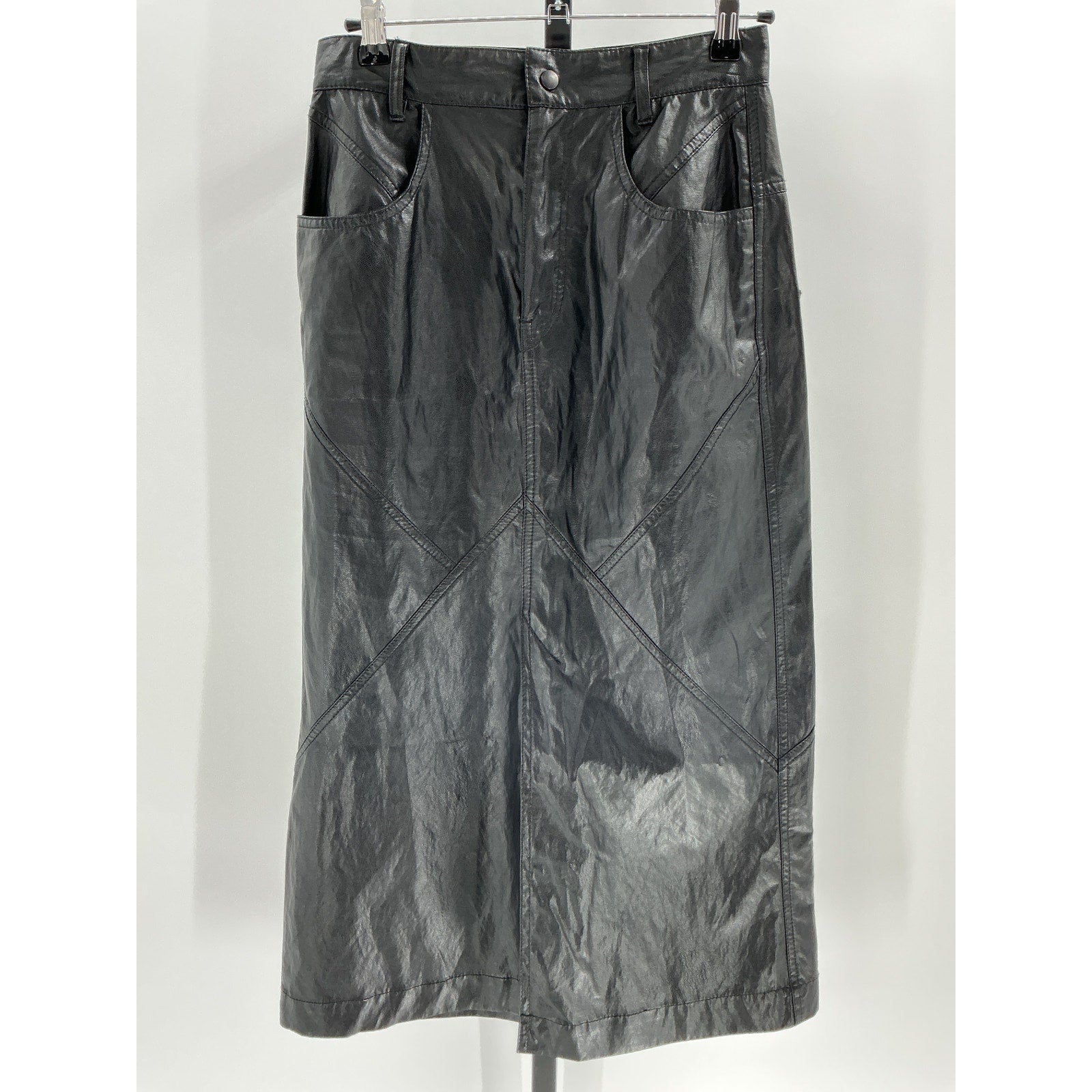 Isabel Marant '�toile' Black Polyurethane Cecilia Skirt Size 36