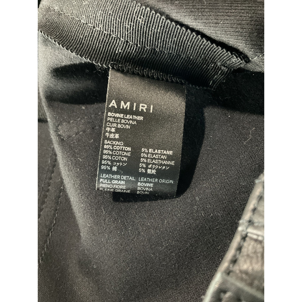 Amiri 5 Pocket Black Leather Pant Size IT 52 / US 36 - NWT