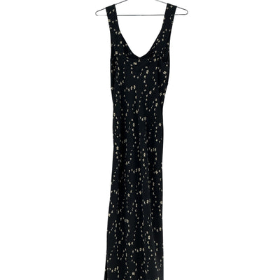 Reformation Floral Black Calvine Dress Size M