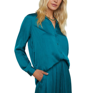 L'Agence 'Nina' Green Polyester Blouse Size XXL