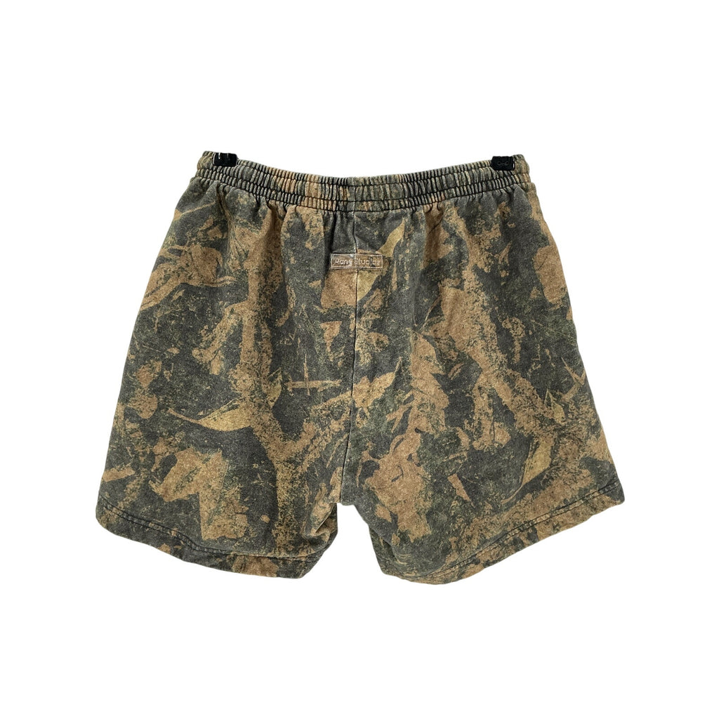 Acne Studios 'Camouflage' Green Cotton Fleece Shorts Size XS