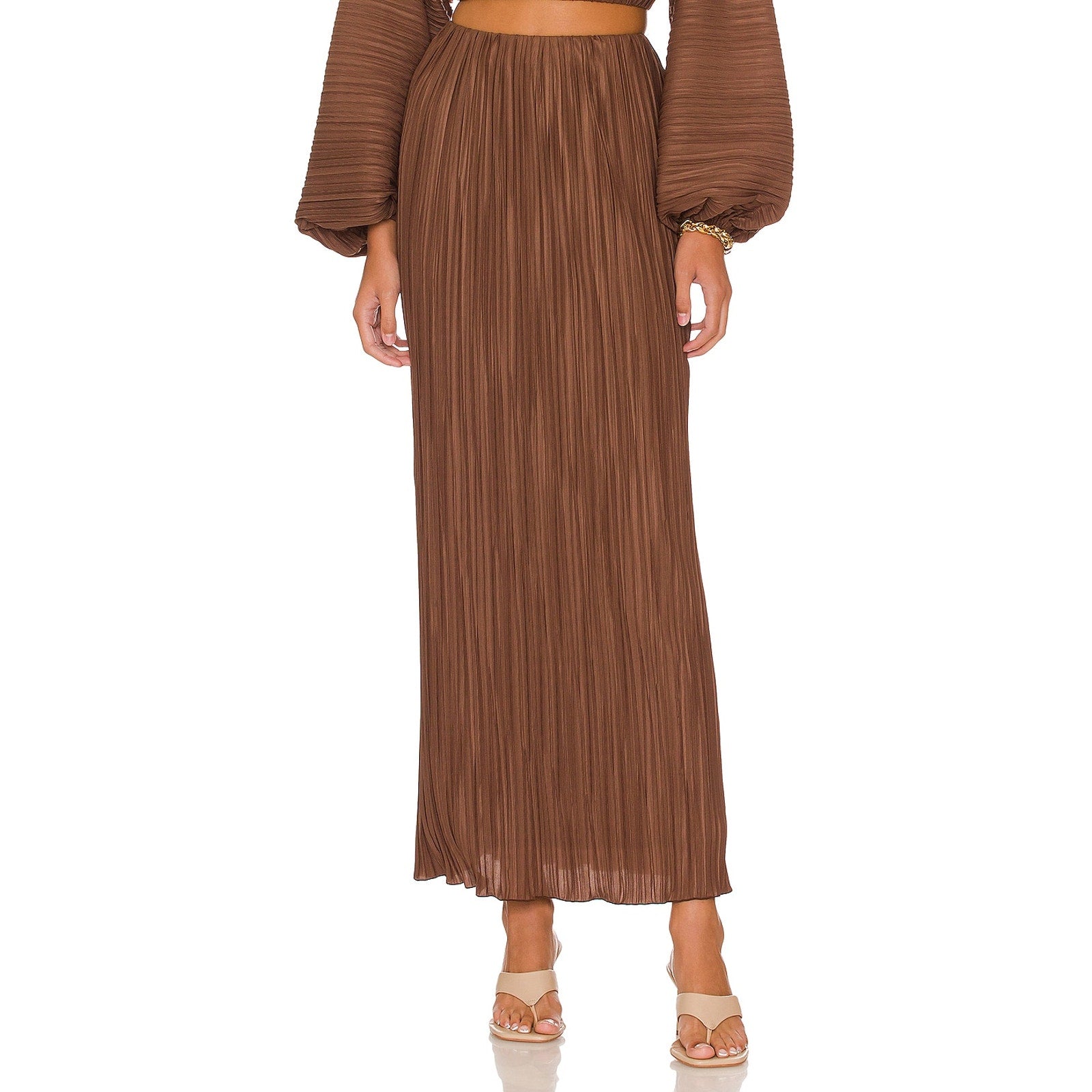Significant Other 'Adeline' Brown Pleated Skirt Size 2