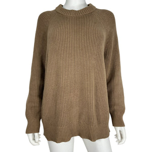 Jenni Kayne Oversized Tan Fisherman Sweater Size S