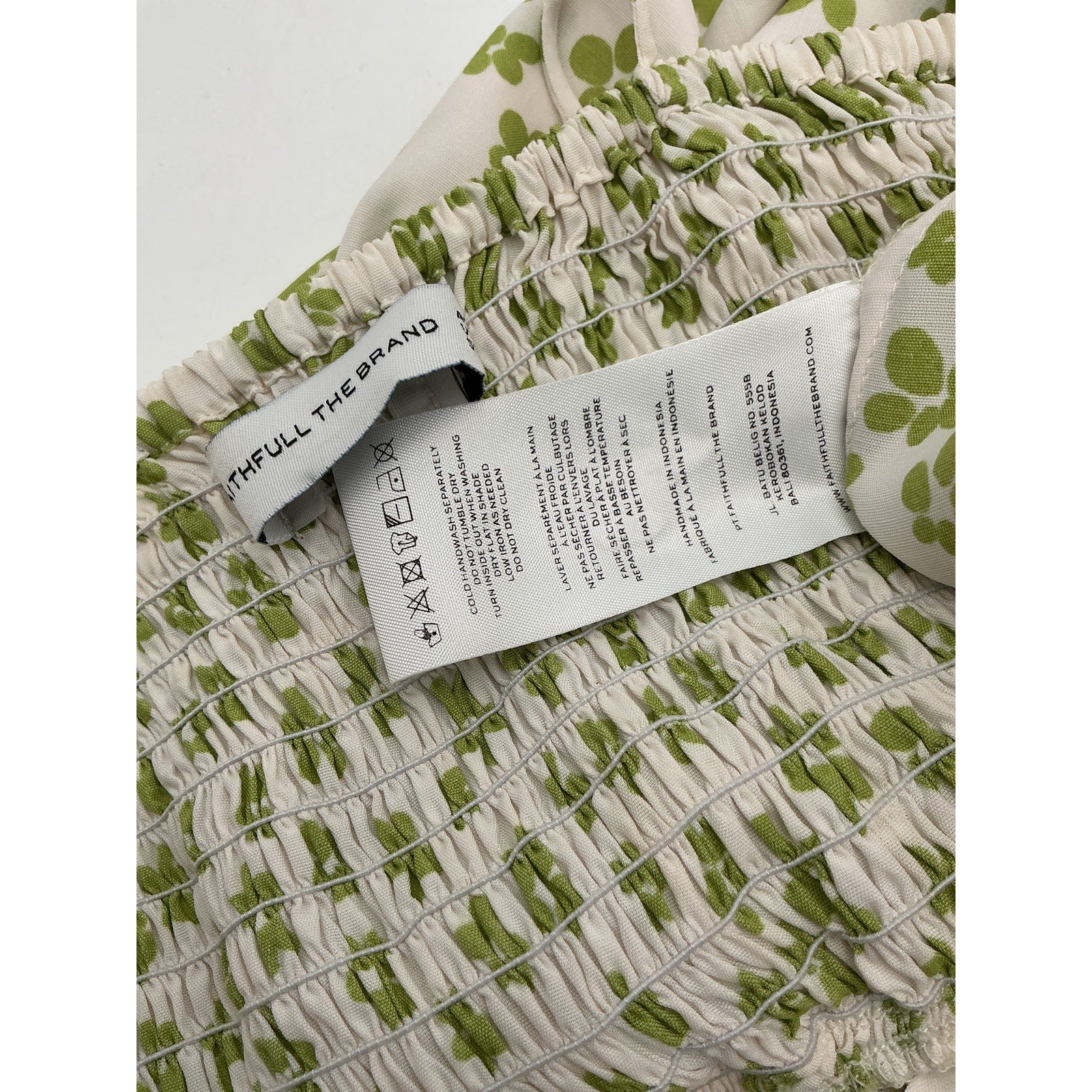 Faithfull The Brand 'Gita' Green Rayon Midi Dress Size M