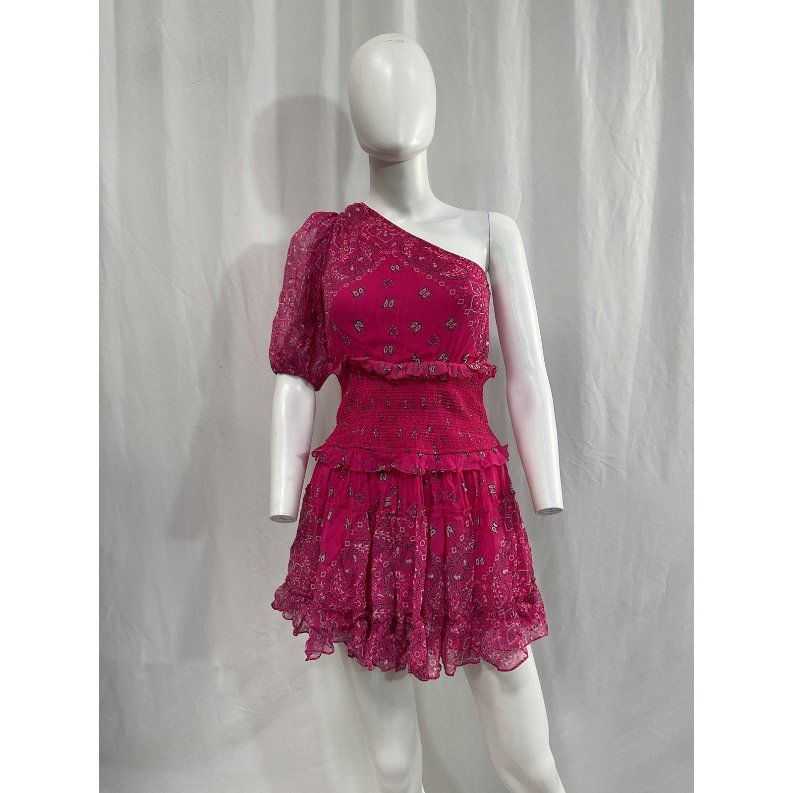 Rococo Sand 'Romani' Pink Georgette Mini Dress Size XS - NWT