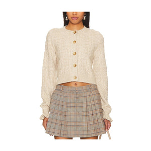 Tularosa Cropped Beige Palmira Cardigan Size S