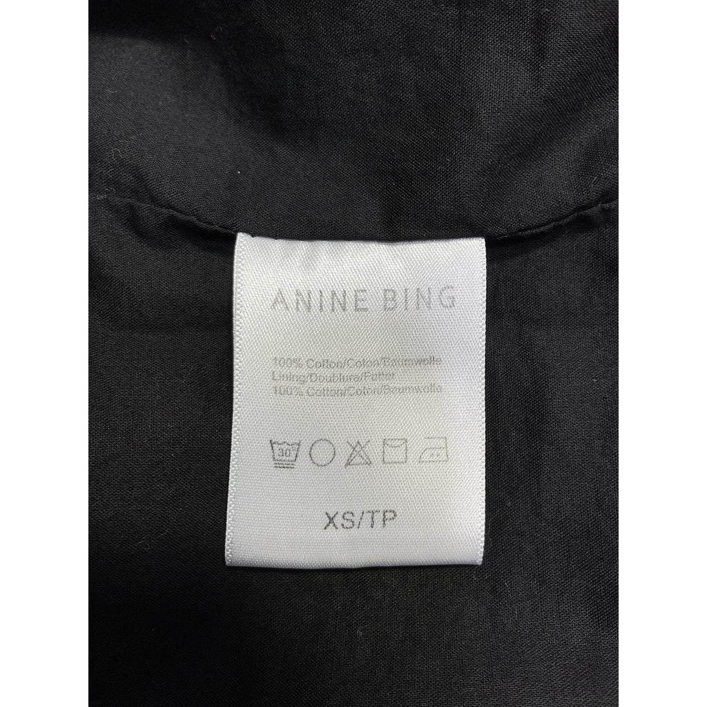 Anine Bing 'Marilyn' Black Cotton Top Size XS
