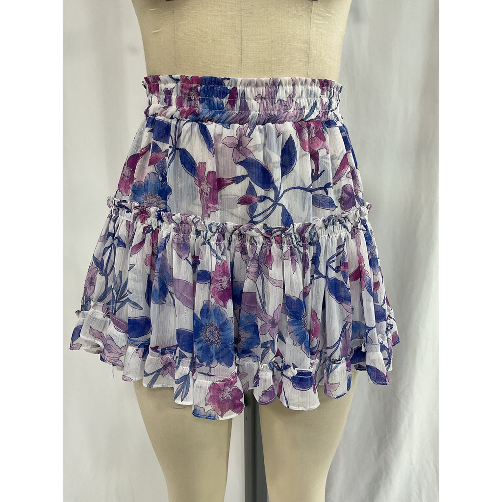 Misa Los Angeles 'Marion' White Chiffon Skirt Size XS