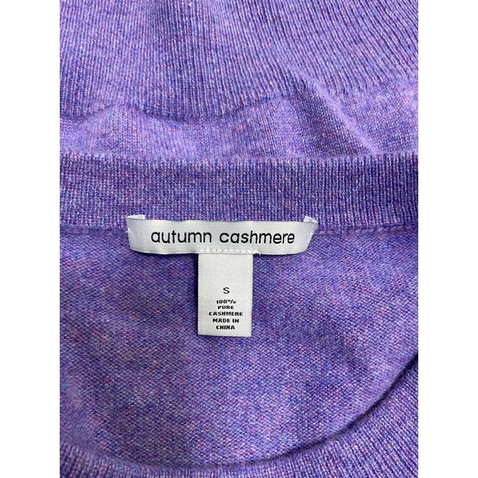 Autumn Purple Cashmere Cropped Sweater Size S