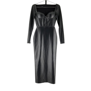 Alex Perry Sleek Black Blade Sweetheart Cup Dress Size US 2/ UK 6
