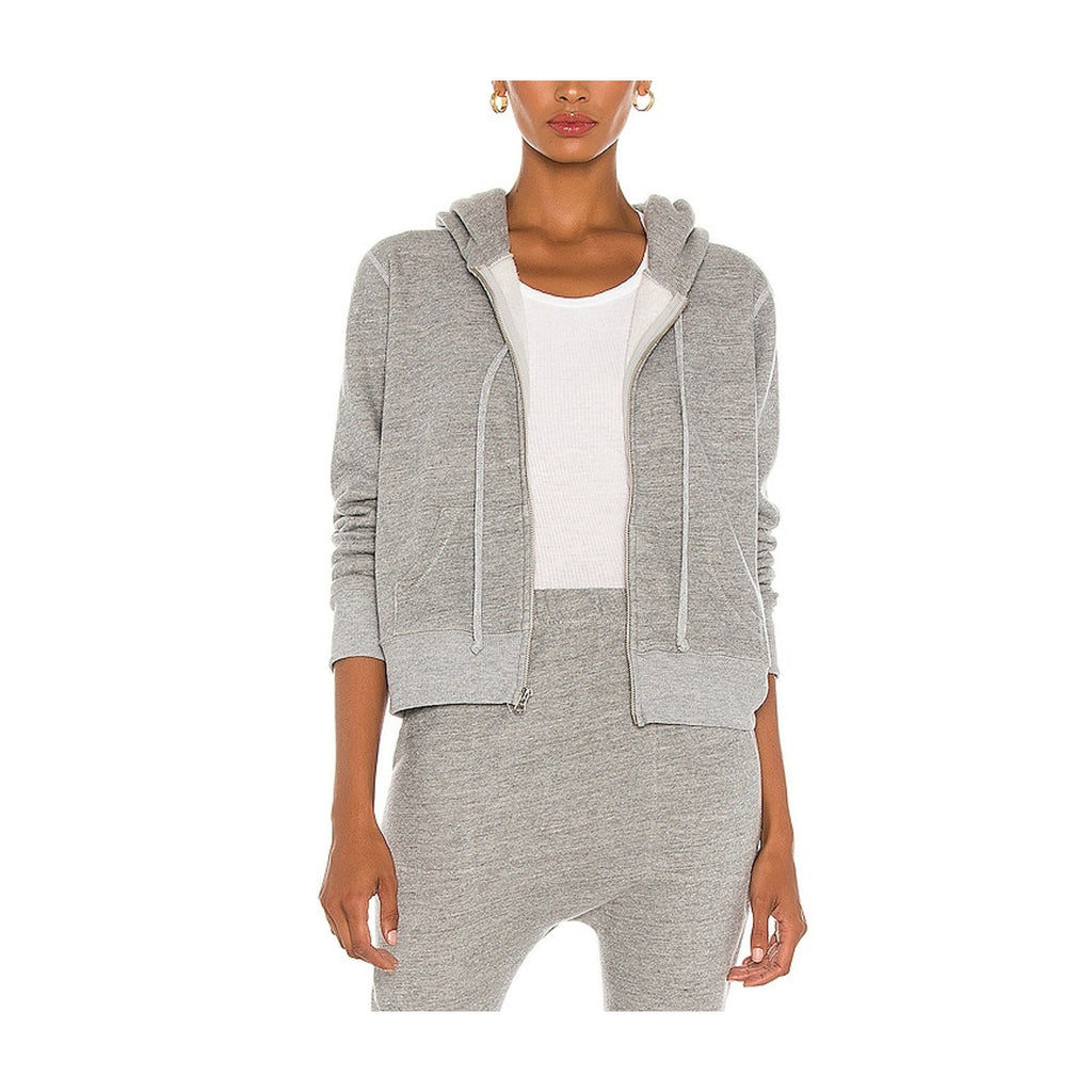 Nili Lotan 'Callie' Grey Cotton Zip Up Hoodie Size S