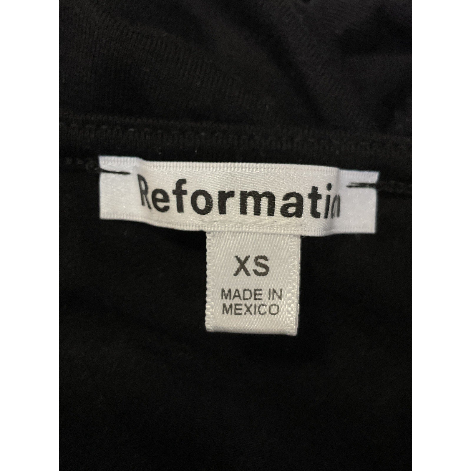 Reformation 'Zora' Black Knit Top Size XS