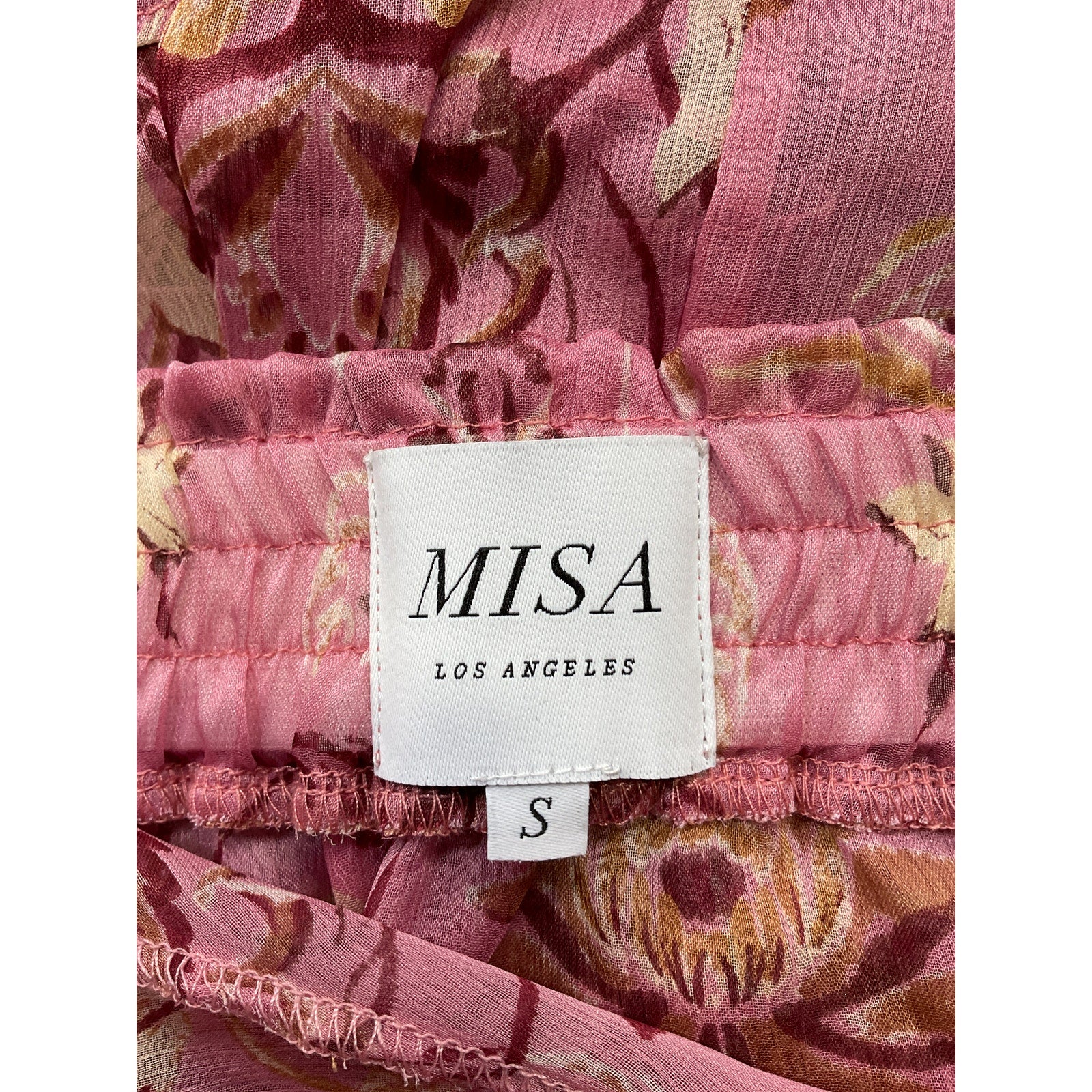 Misa Los Angeles 'Marion' Pink Polyester Skirt Size S